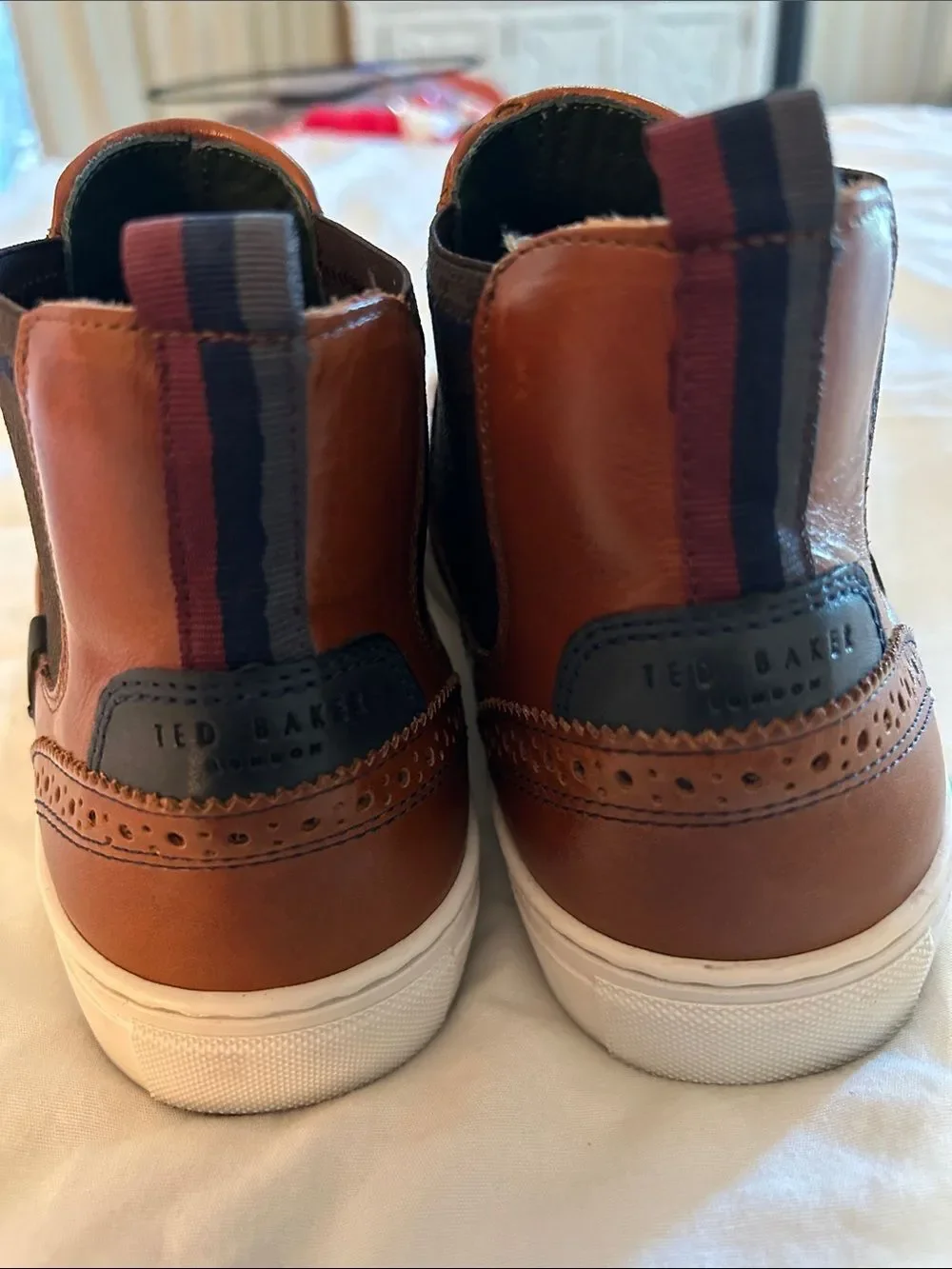Ted Baker Men's Lykeen Sneakers brown leather size men seven new without box